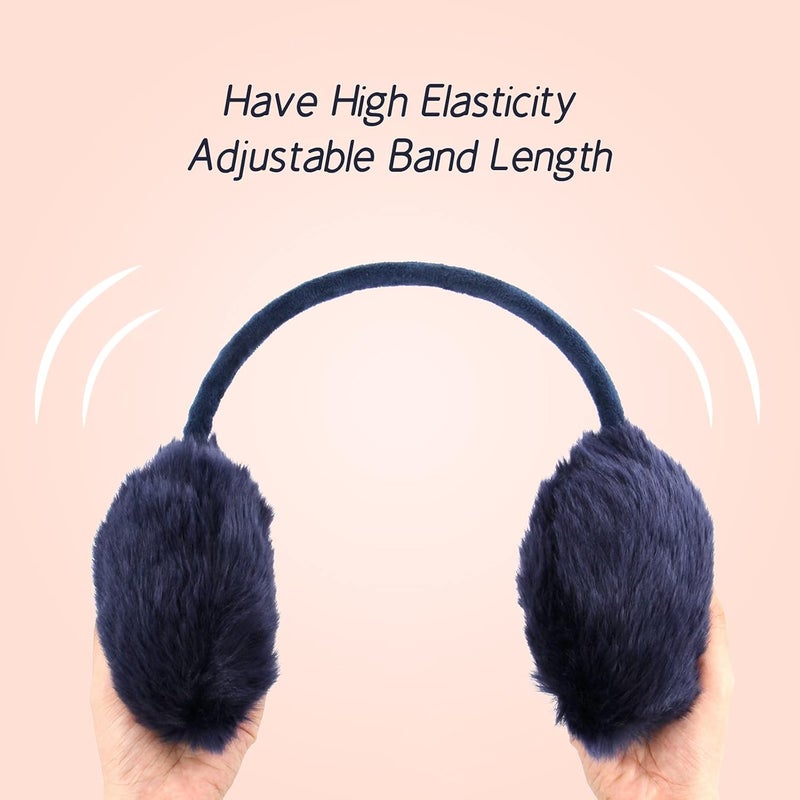 POXIMI Store Women Winter Earmuffs Girl Ski Adjustable Ear Covers for Cute Bow Ear Warmer Outdoor Earmuff Fleece Lining - Image 3